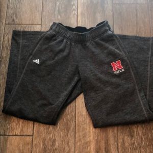 University of Nebraska rifle Adidas athletic pants